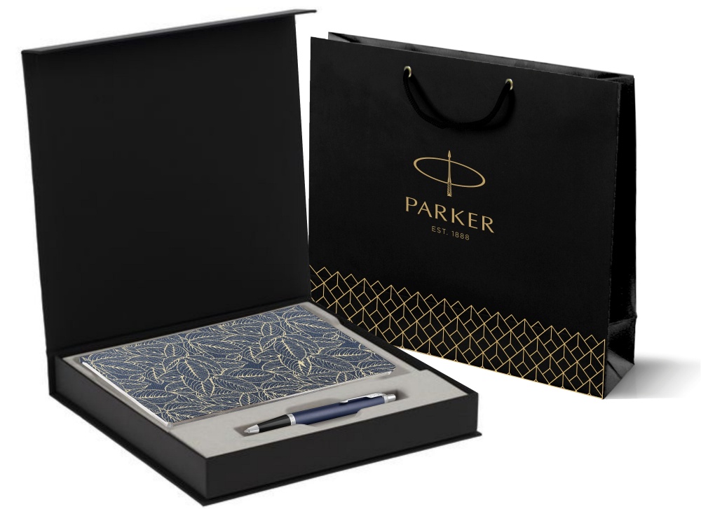 

Подарочный набор: ежедневник синий и шариковая ручка Parker IM Metal Matte Blue CT 1931668, Подарочный набор: Шариковая ручка Parker IM Metal Matte Blue CT и Ежедневник недатированный синий