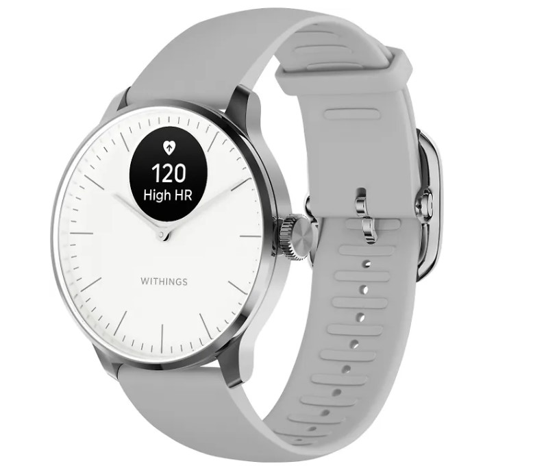 Смарт-часы Withings scan watch Light 37 мм, белый / серый