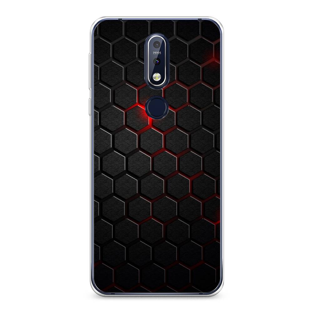 

Чехол Awog "Фон соты красные" для Nokia 7.1, 122050-3