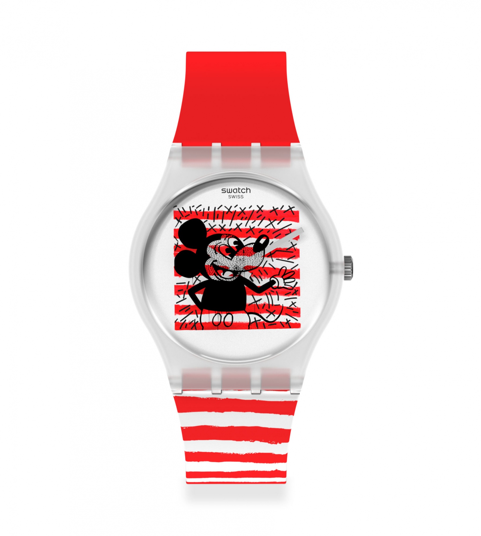 Наручные часы унисекс Swatch GZ352 белые/красные