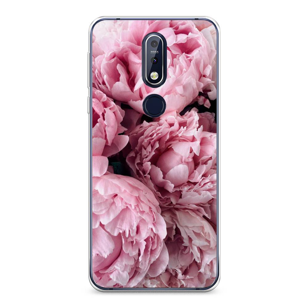 

Чехол Awog на Nokia 7.1 / Нокиа 7.1 "Нежные пионы", Розовый;черный;белый, 122050-8