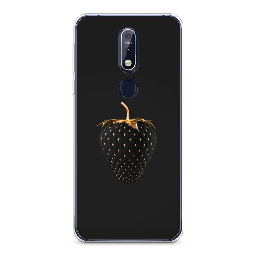 

Чехол Awog на Nokia 7.1 / Нокиа 7.1 "Черно-золотая клубника", Черный;золотистый, 122050-10