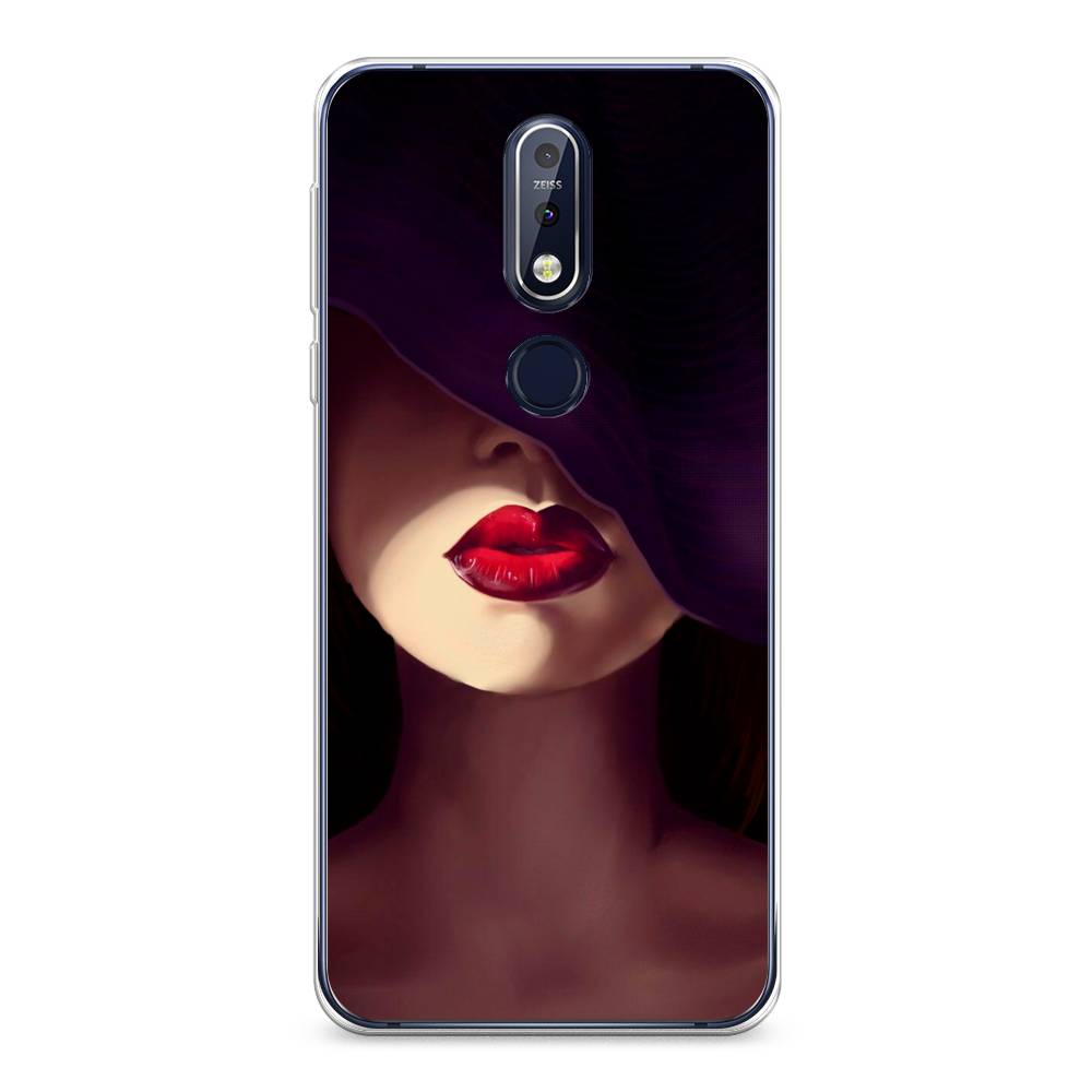 

Чехол Awog на Nokia 7.1 / Нокиа 7.1 "Красные губы", Черный;бежевый;красный, 122050-7