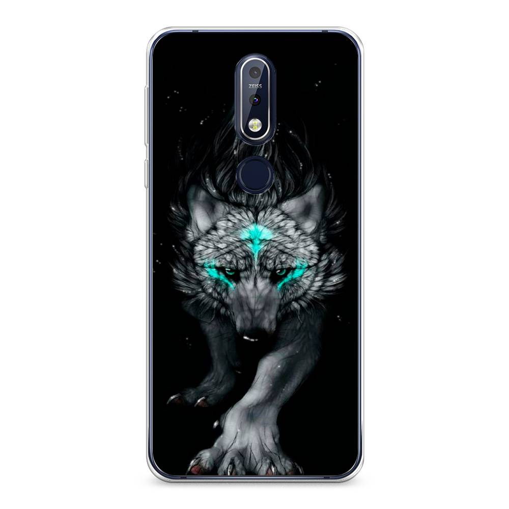 

Чехол Awog на Nokia 7.1 / Нокиа 7.1 "Волшебный волк", Черный;серый, 122050-2