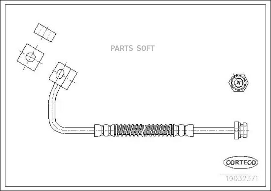 Шланг тормозной системы CORTECO 19032371