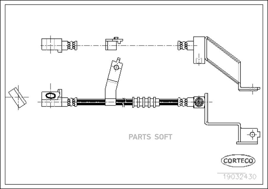 

Шланг тормозной системы CORTECO 19032430