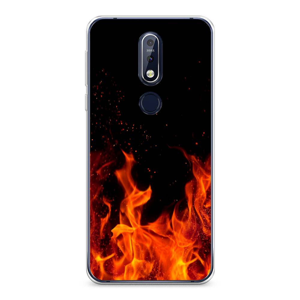 

Чехол Awog на Nokia 7.1 / Нокиа 7.1 "Все в огне", Оранжевый;черный, 122050-4