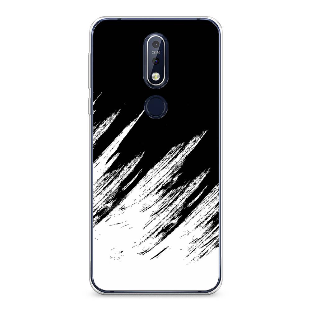 

Чехол Awog на Nokia 7.1 / Нокиа 7.1 "Черно белые брызги", Черный;белый;бежевый, 122050-3