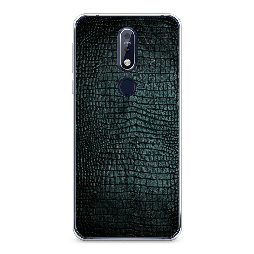 

Чехол Awog на Nokia 7.1 / Нокиа 7.1 "Черная змея", Черный;серый;голубой, 122050-3