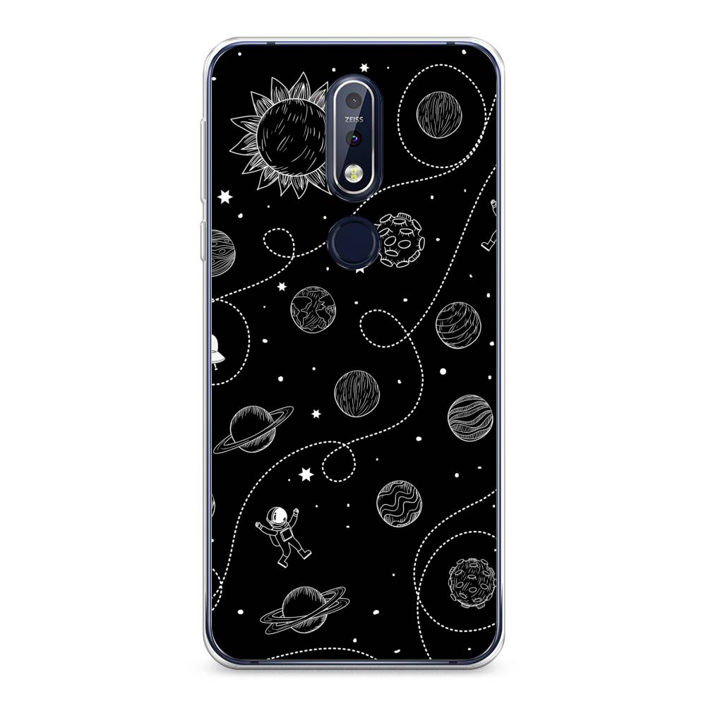

Чехол Awog на Nokia 7.1 / Нокиа 7.1 "В невесомости", Бежевый, 122050-4