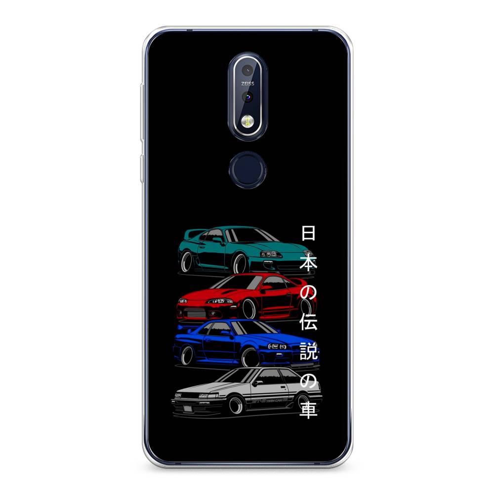 

Чехол Awog на Nokia 7.1 / Нокиа 7.1 "JDM Legend cars", Зеленый;красный;синий, 122050-5