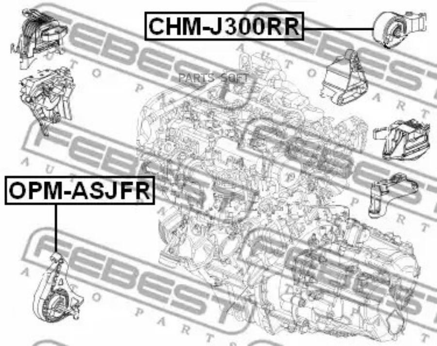 

FEBEST Подушка двигателя | перед правлев | FEBEST OPMASJFR