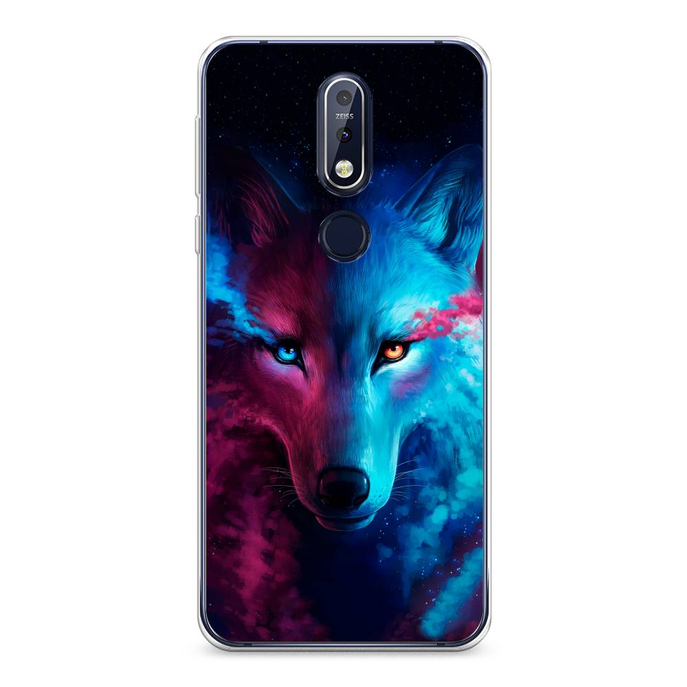 

Чехол Awog на Nokia 7.1 / Нокиа 7.1 "Волшебный волк", Черный;серый, 122050-1