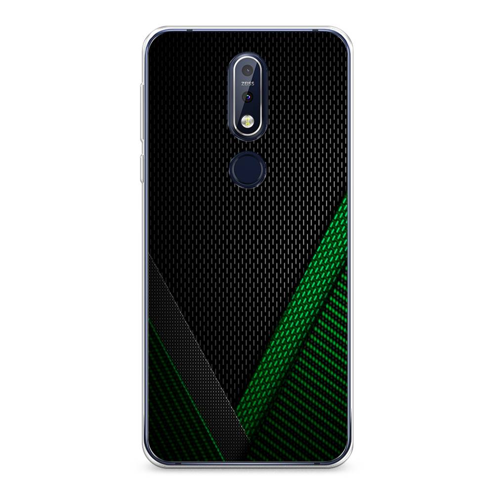 

Чехол Awog на Nokia 7.1 / Нокиа 7.1 "Зеленый карбон", Черный;зеленый, 122050-3