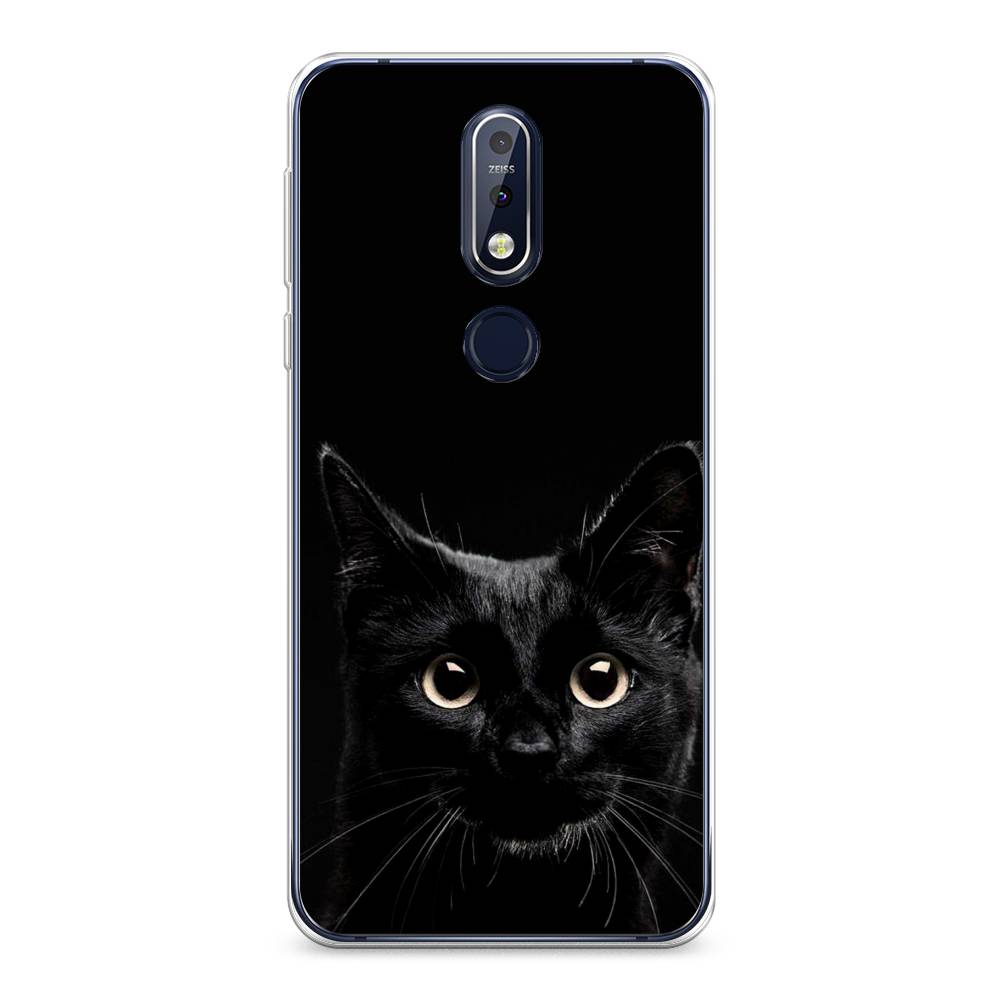 

Чехол Awog на Nokia 7.1 / Нокиа 7.1 "Добрый кот", Черный, 122050-1