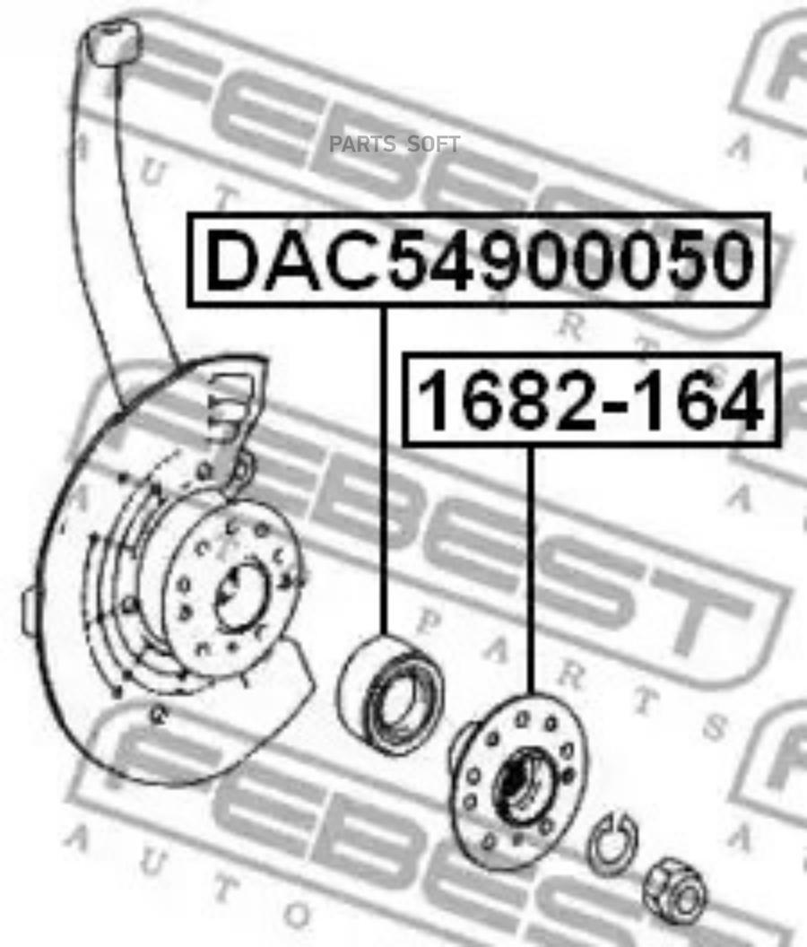 

FEBEST Подшипник MERCEDES ML-CLASS 164 2004-2011 FEBEST DAC54900050