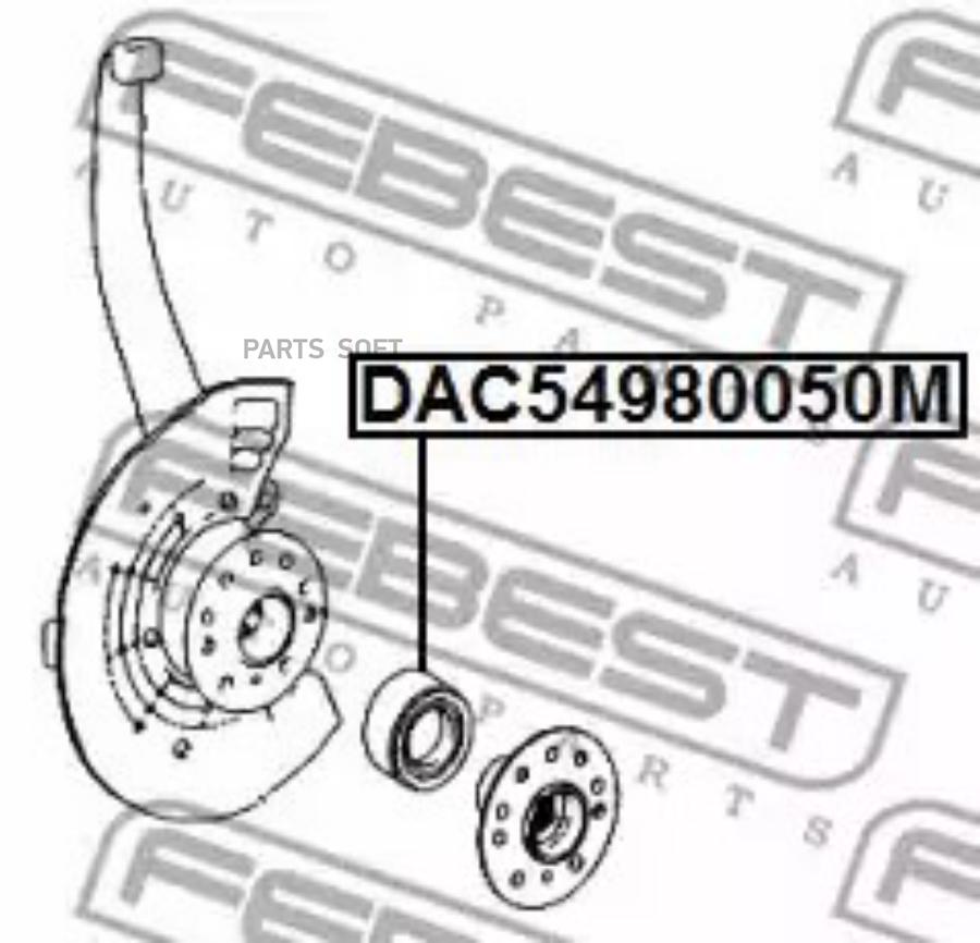 

FEBEST Подшипник MERCEDES ML-CLASS 164 2004-2011 FEBEST DAC54980050M