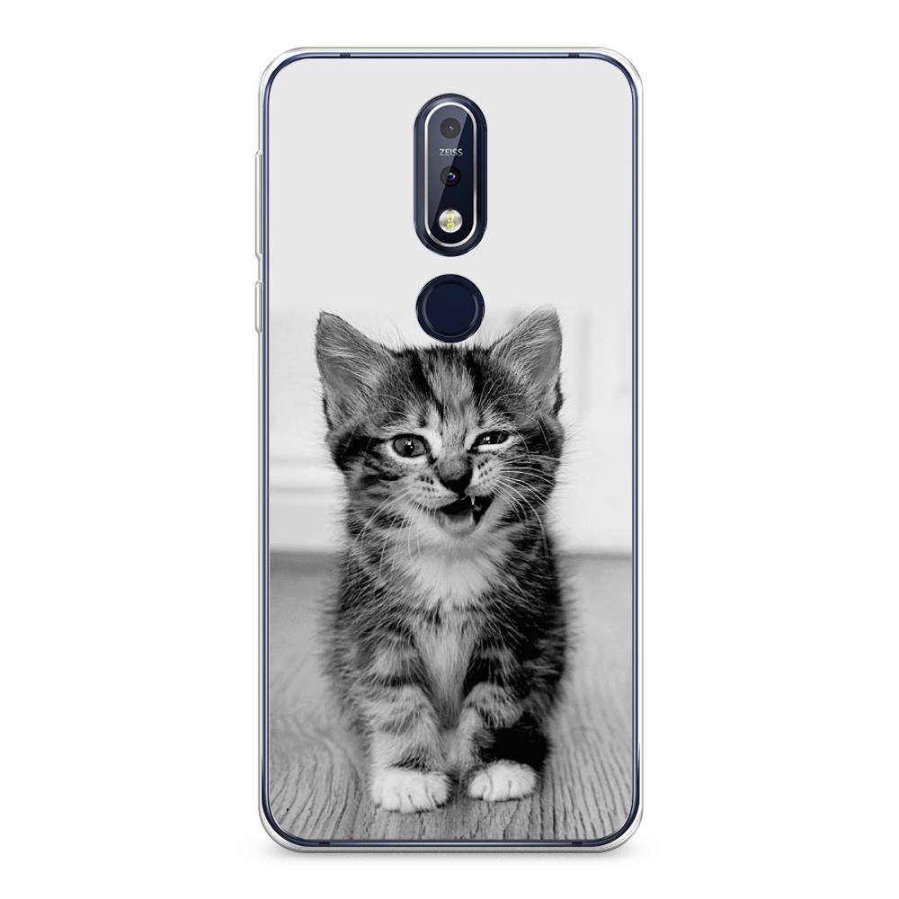 

Чехол Awog на Nokia 7.1 / Нокиа 7.1 "Подмигивающий котенок", Черный;серый, 122050-1