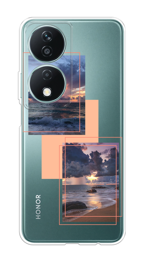 

Чехол на Honor X7B "Sky collage", Розовый;прозрачный;синий, 6123350-1