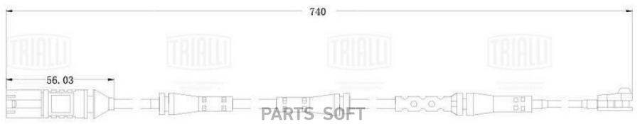 Датчик износа колодок для ам BMW X3 G01 17- зад L740 PFS 0215 1552₽