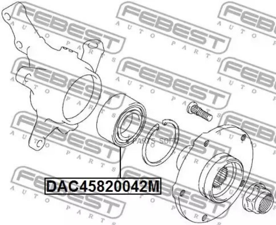 

FEBEST Подшипник пер.45X82X42 FORD FOCUS III CB8 2011-2014 FEBEST DAC45820042M