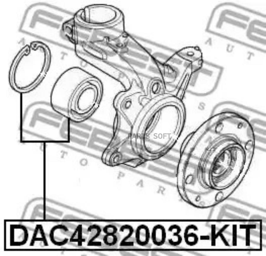 

FEBEST Подшипник пер.CITROEN XSARA PICASSO 1999-2009 FEBEST DAC42820036-KIT