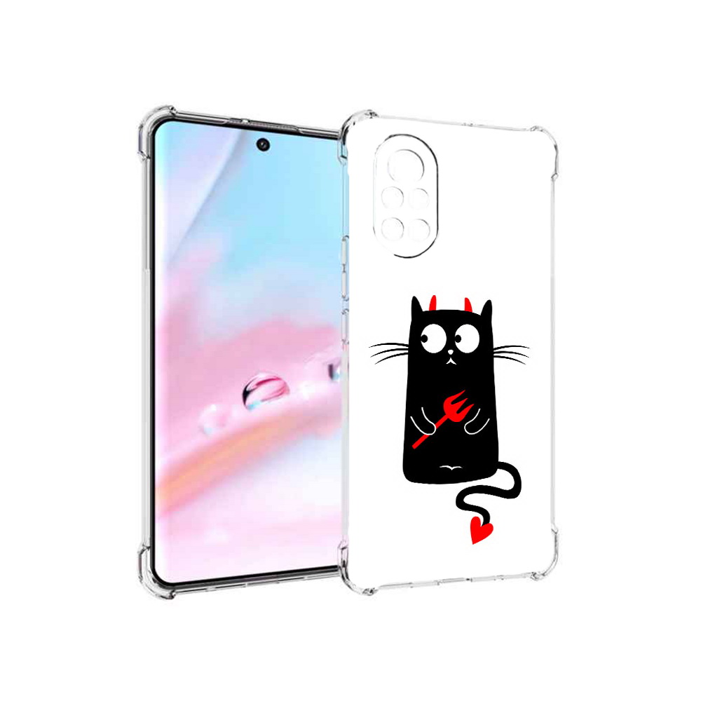 

Чехол MyPads Кот демон для Huawei Nova 8 (ANG-LX1), Прозрачный, Tocco