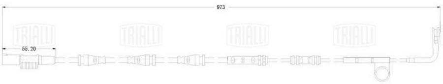 Датчик износа колодок для а/м Land Rover Range Rover IV (12-) зад. L=973 (PFS 0125)