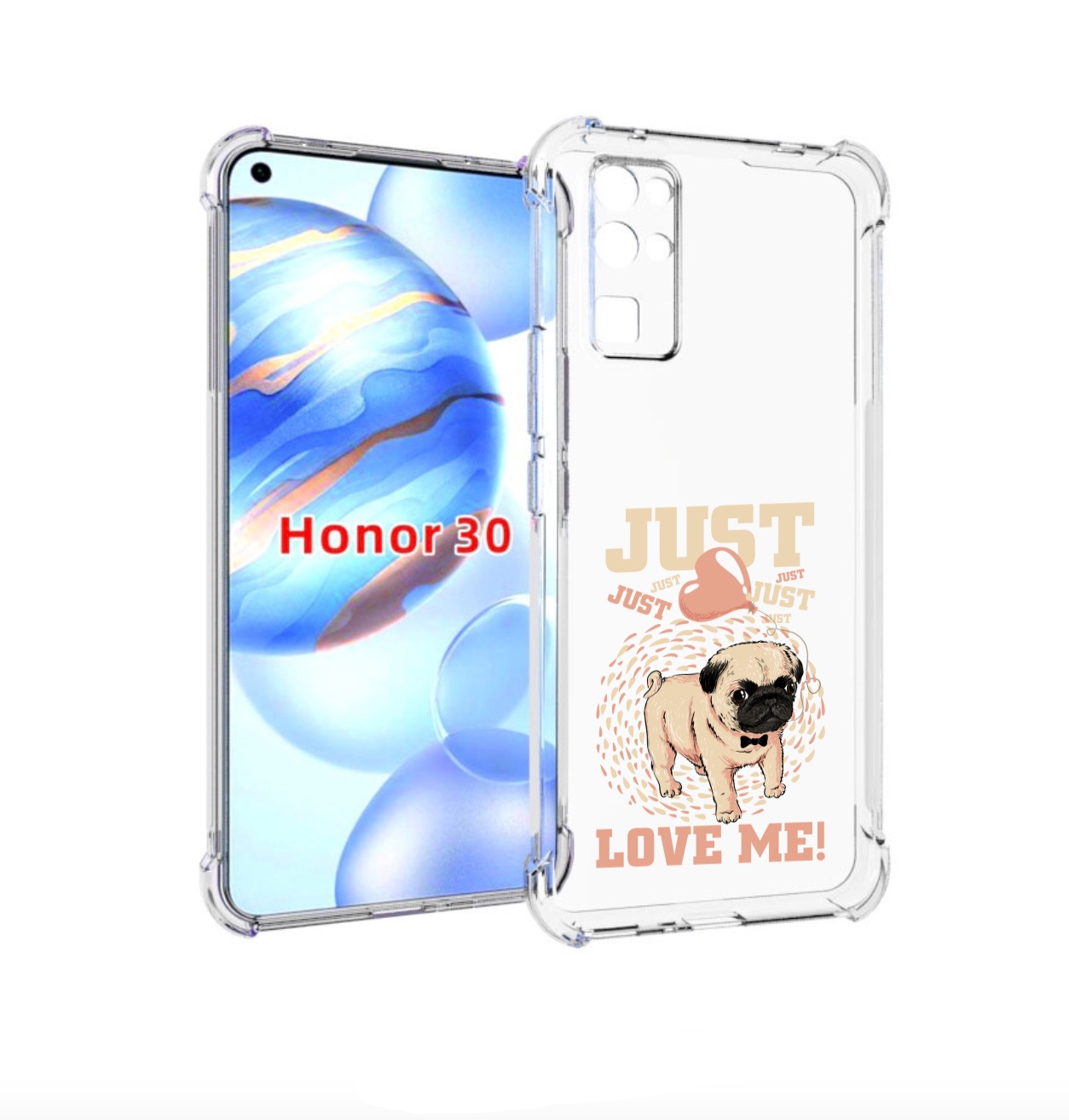 

Чехол бампер MyPads Люби меня для Honor 30 (BMH-AN10) противоуда, Прозрачный, Tocco