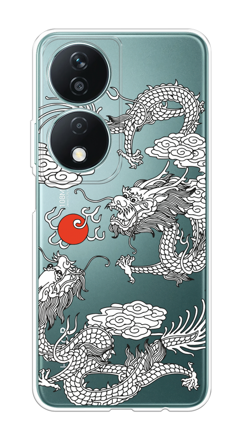 

Чехол на Honor X7B "Драконы с ножом", Прозрачный;черный;белый, 6123350-1
