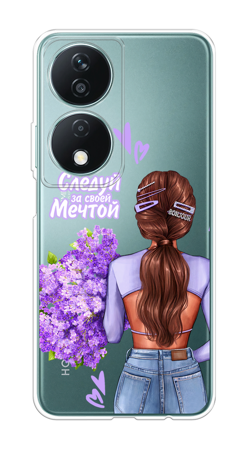 

Чехол на Honor X7B "Следуй за своей мечтой", Фиолетовый;коричневый, 6123350-1