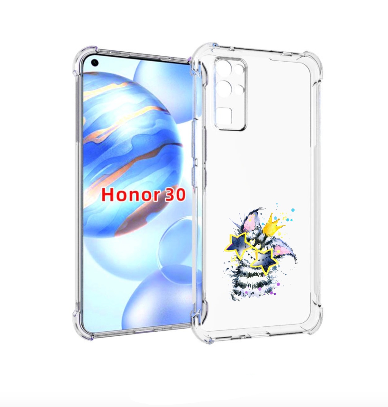 

Чехол бампер MyPads Мартовский Нуся для Honor 30 (BMH-AN10) прот, Прозрачный, Tocco