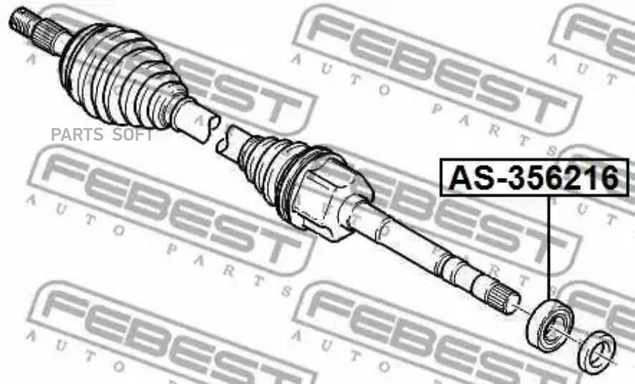 

FEBEST Подшипник приводного вала 35X62X16 CITROEN JUMPER III RELAY III 2006- FEBEST AS-356