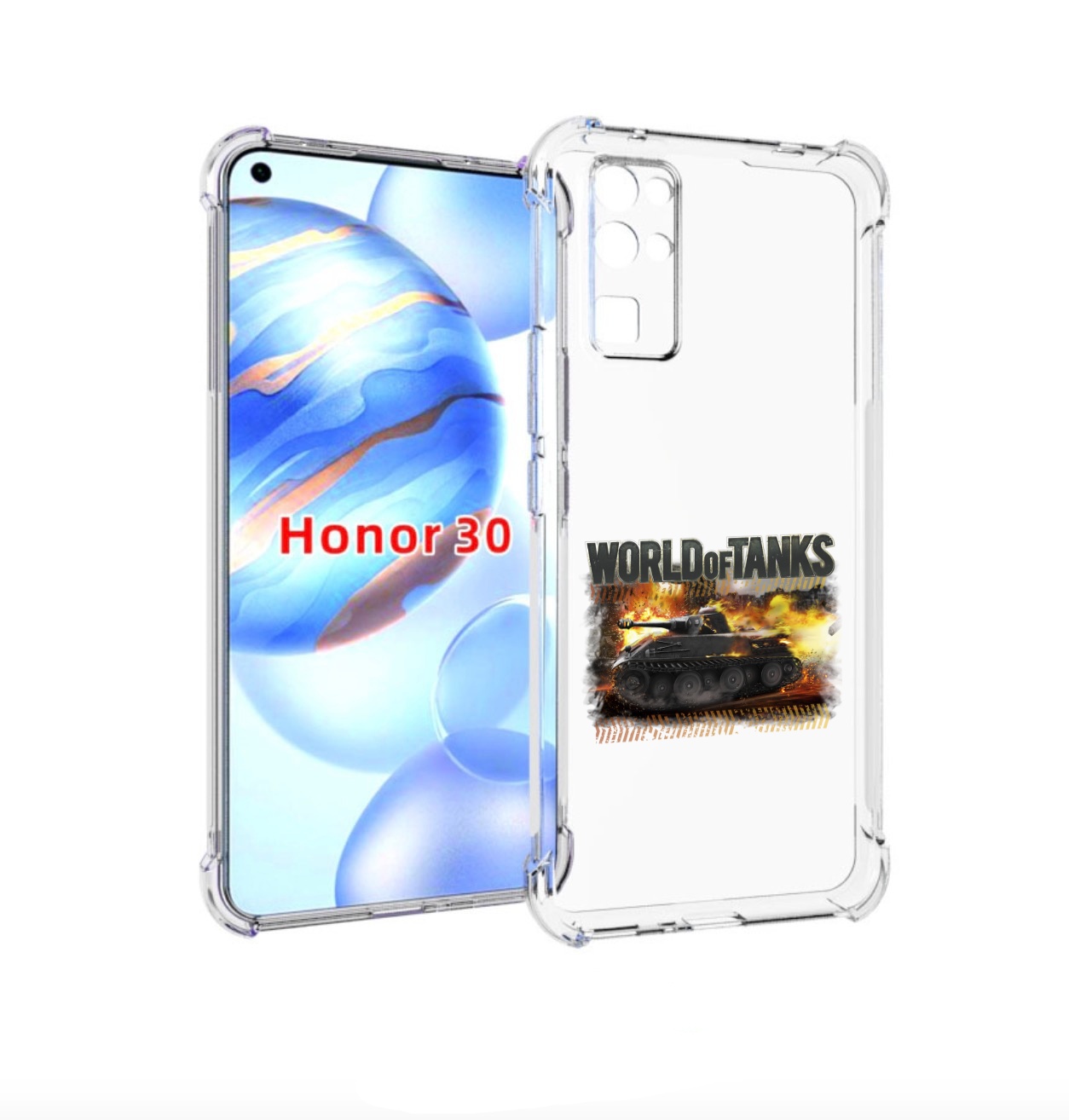 

Чехол бампер MyPads Мир танков-2 для Honor 30 (BMH-AN10) противо, Прозрачный, Tocco