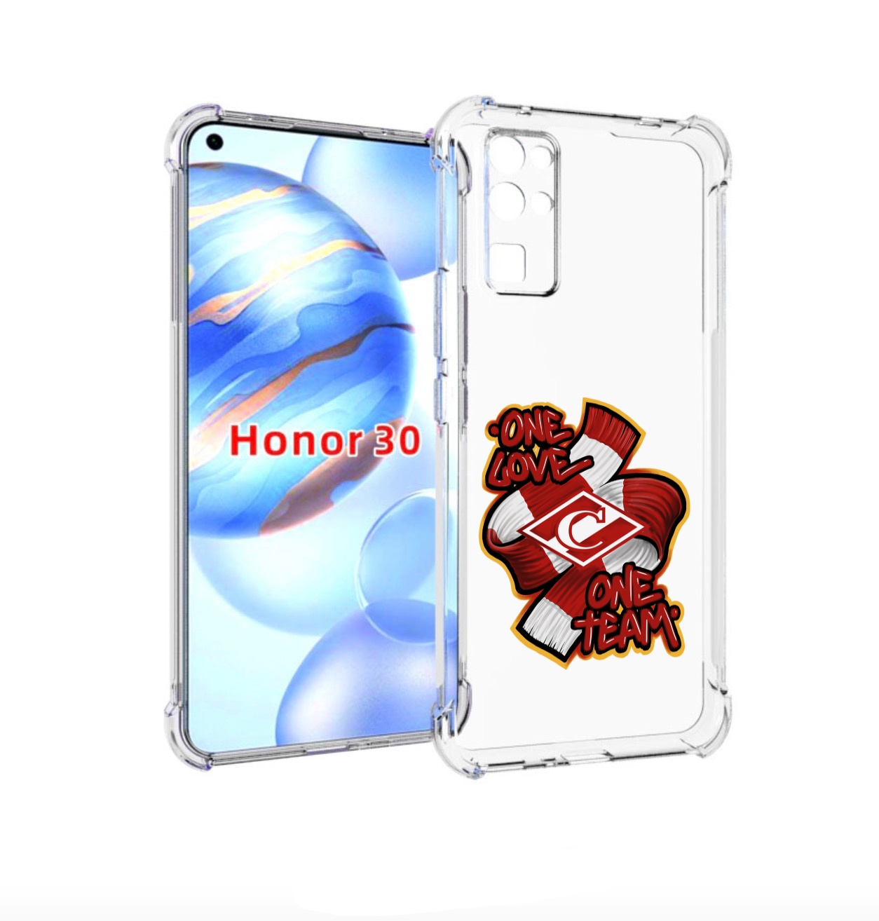 

Чехол бампер MyPads Одна любовь-Спартак для Honor 30 (BMH-AN10), Прозрачный, Tocco