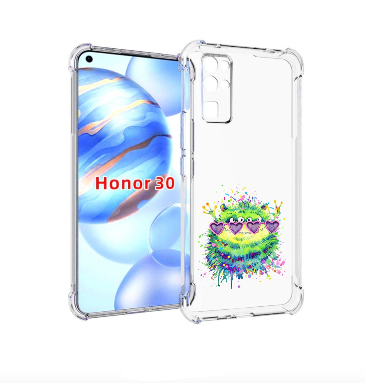 

Чехол бампер MyPads Пушистый персонаж для Honor 30 (BMH-AN10) пр, Прозрачный, Tocco