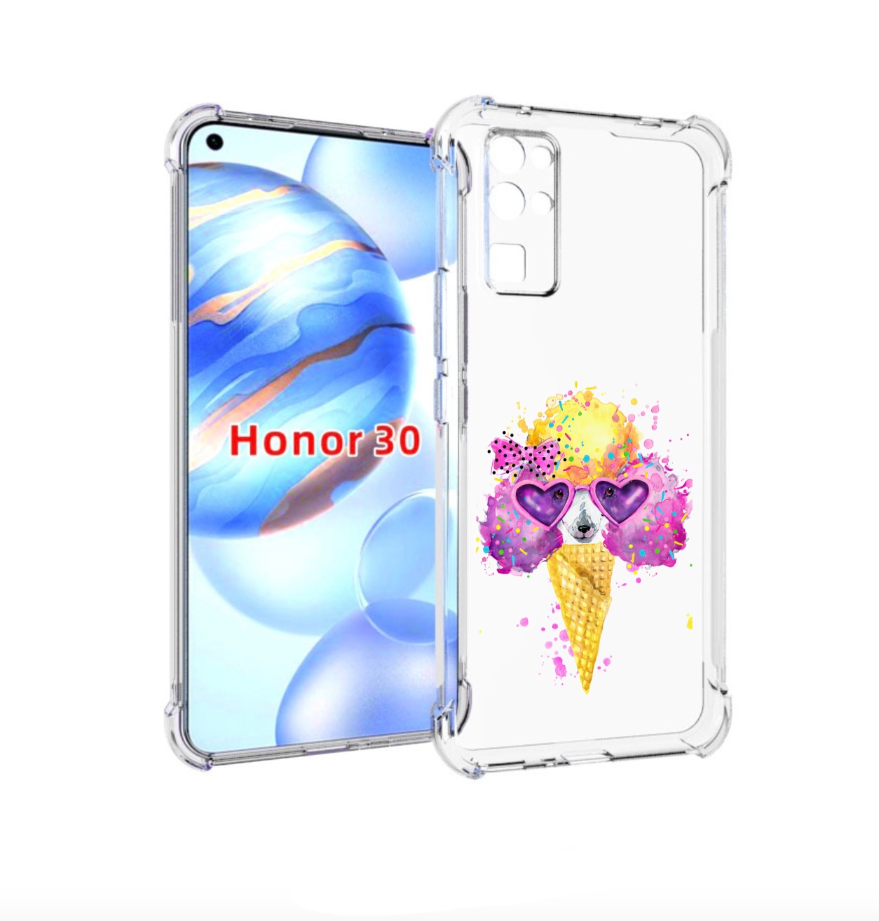 Чехол бампер MyPads Рожок для Honor 30 (BMH-AN10) противоударный