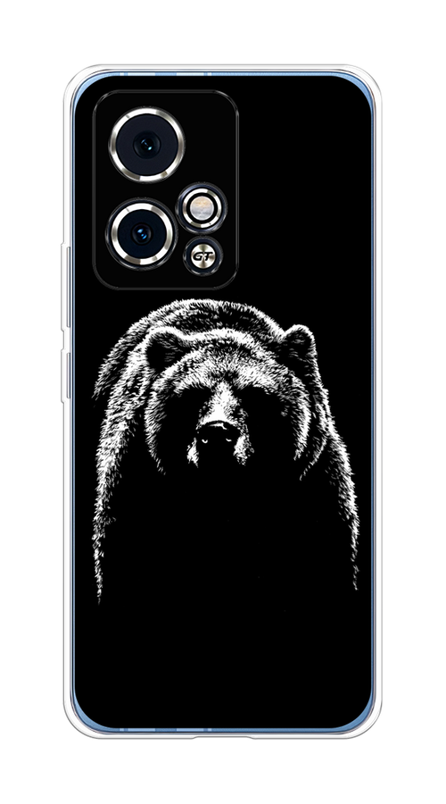 

Чехол на Honor 90 GT "Медведь в ночи", Белый;черный, 6123450-1