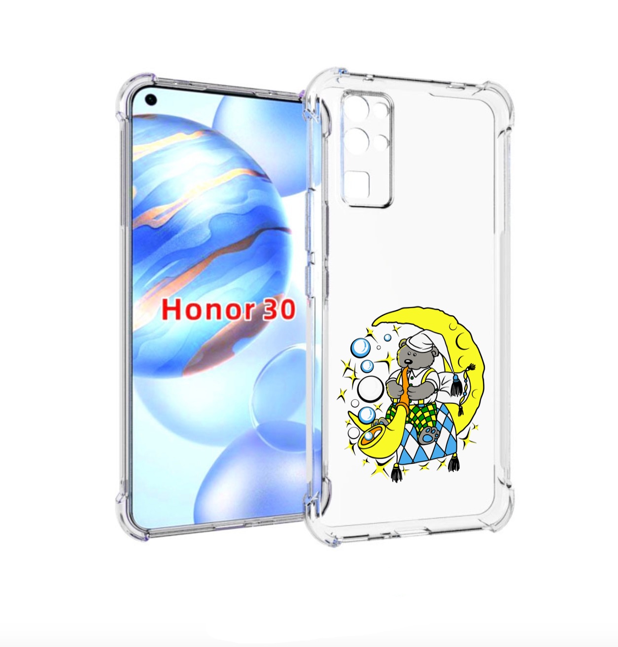 

Чехол бампер MyPads Сырная луна для Honor 30 (BMH-AN10) противоу, Прозрачный, Tocco