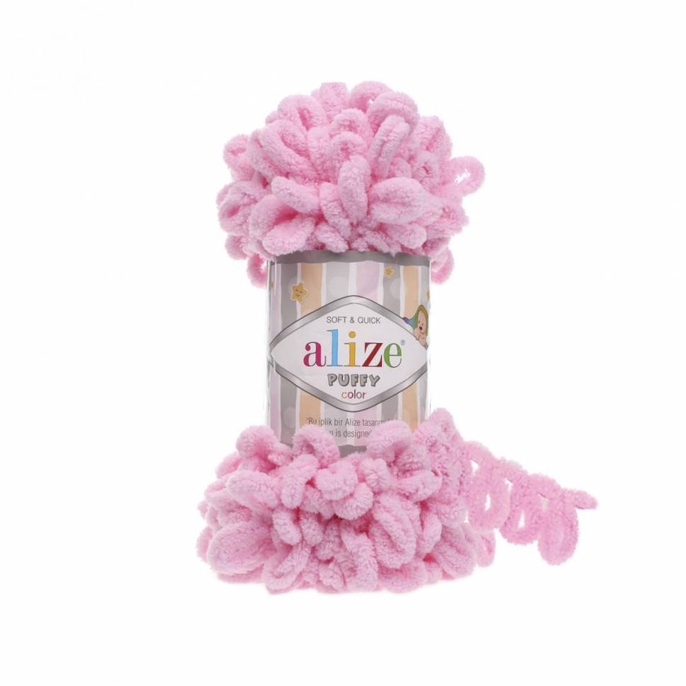

Пряжа Alize 125715 Пуффи 185 розовый, Puffy
