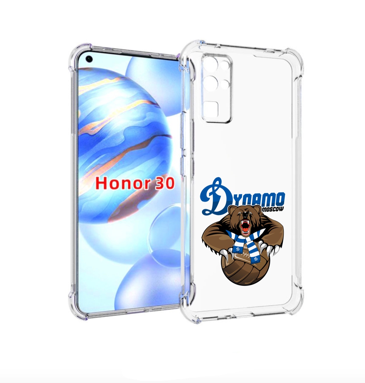 

Чехол бампер MyPads ФК Динамо медведь для Honor 30 (BMH-AN10) пр, Прозрачный, Tocco