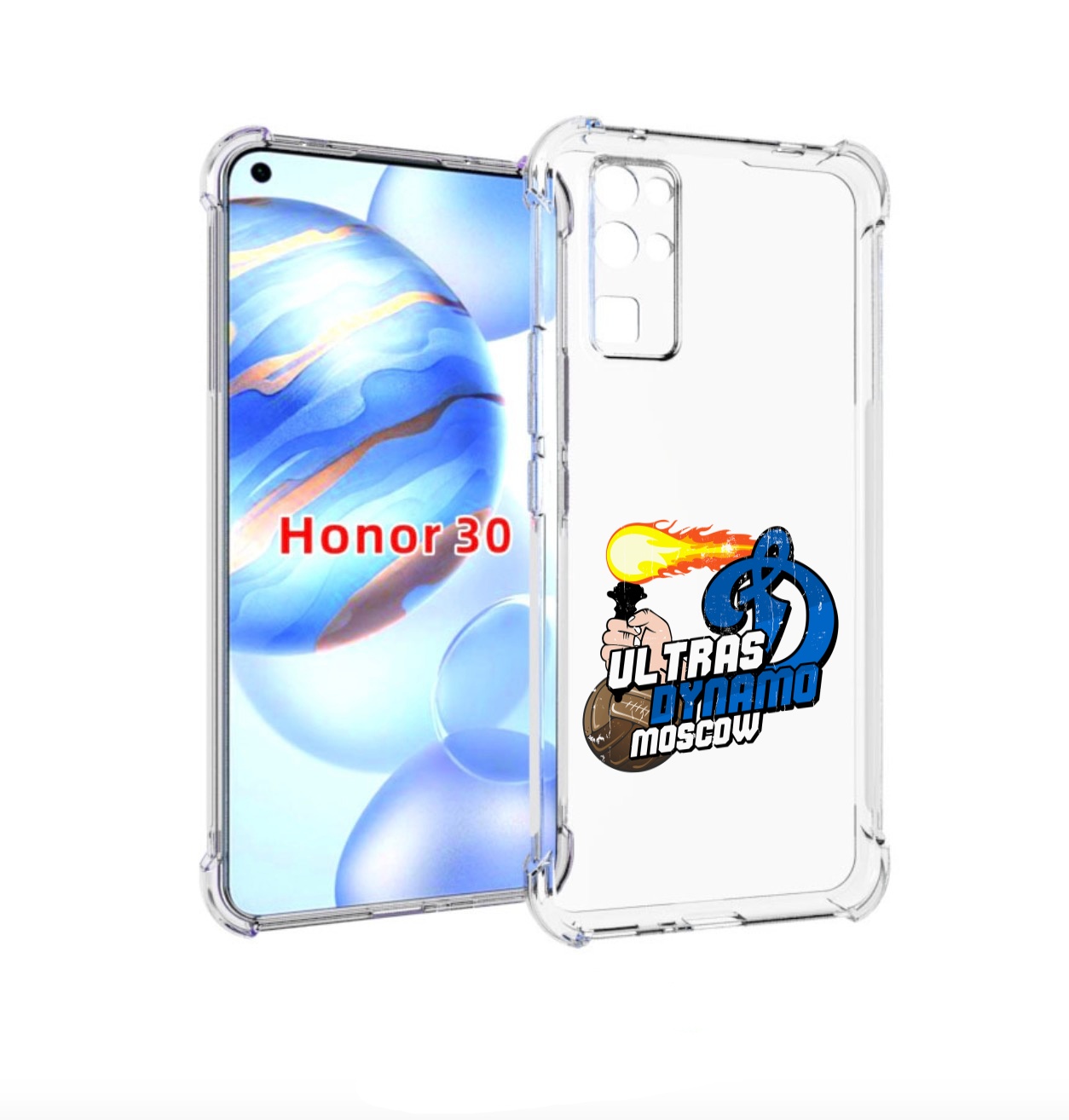 

Чехол бампер MyPads ФК Динамо для Honor 30 (BMH-AN10) противоуда, Прозрачный, Tocco