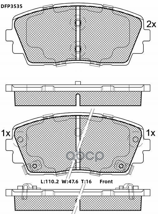 

Комплект тормозных колодок DOUBLE FORCE DFP3535