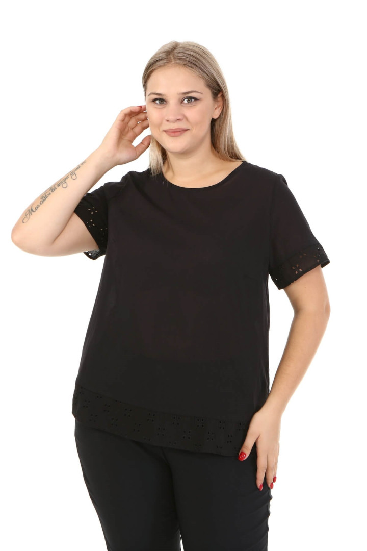 

Блуза женская My Line Moda 1426 черная 40 RU (товары доставляются из-за рубежа), Черный, 1426