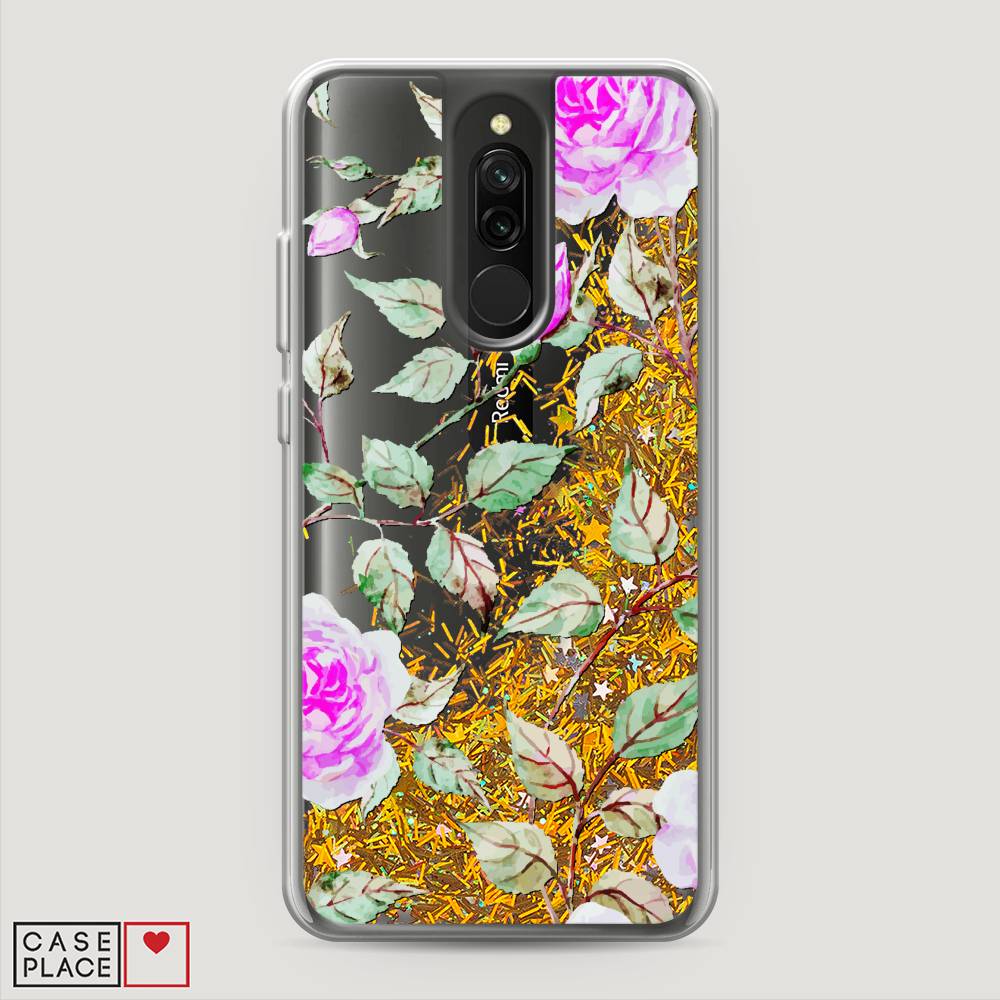 

Жидкий чехол с блестками "Цветочная фантазия 7" на Xiaomi Redmi 8, 37190-1