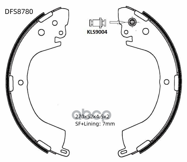 

Тормозные колодки DOUBLE FORCE барабанные DFS8780