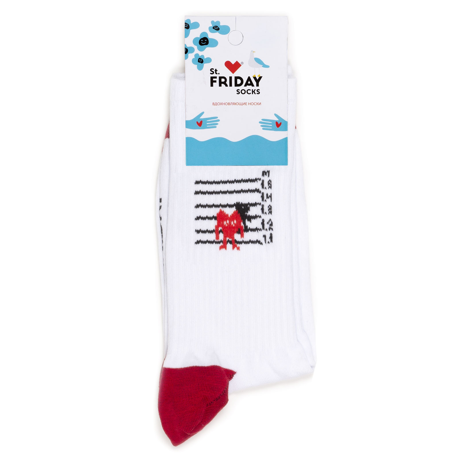 Носки унисекс St. Friday Задержан по любви белые 38-41