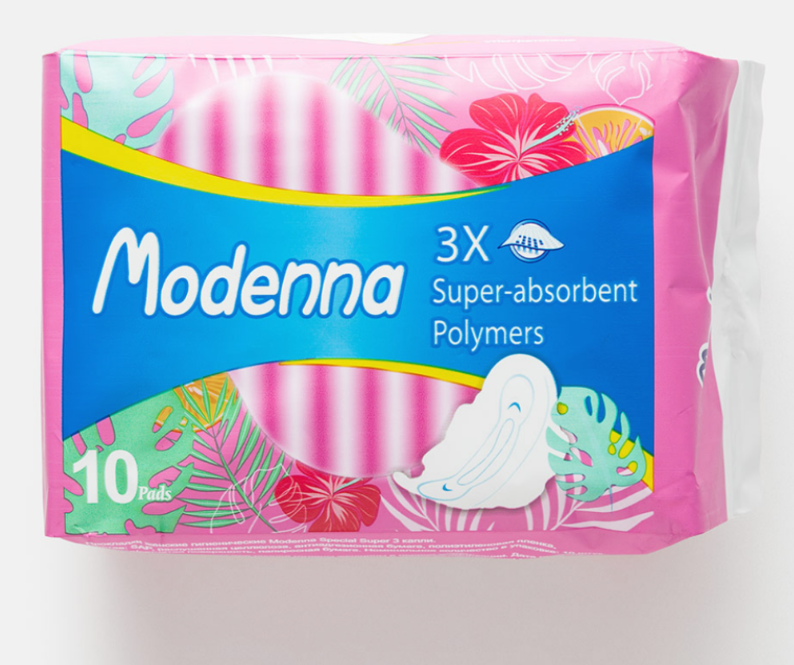 Прокладки Modenna Normal 3 капли, 10 шт. прокладки modenna normal 3 капли 8 шт