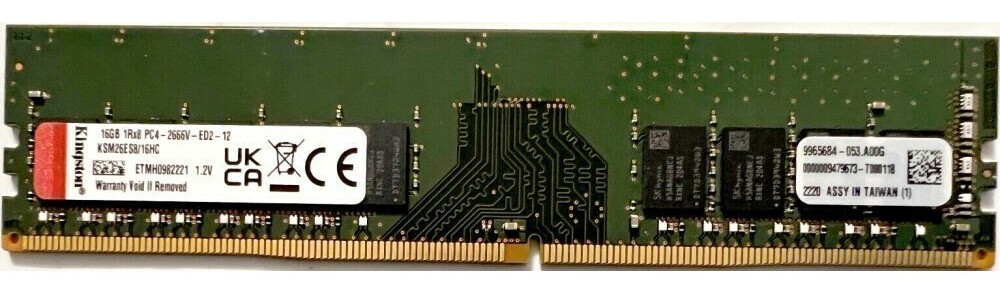 

Оперативная память Kingston (KSM26ES8/16HC), DDR4 1x16Gb, 2666MHz