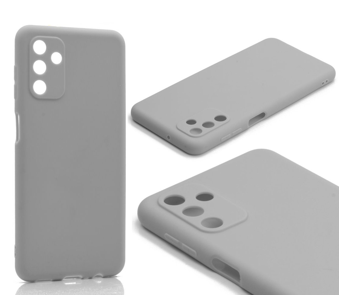 фото Силиконовый чехол tpu case матовый для samsung a04s светло-серый